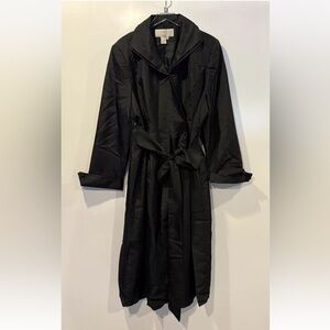 Dresses by  Nubiano Black Shantung Wrap‎ Midi Dress Women’s Size 22W (B)
